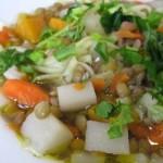 Постный чечевичный суп с лапшой – рецепт с фото