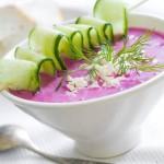 Холодный свекольный суп с оливками – рецепт с фото